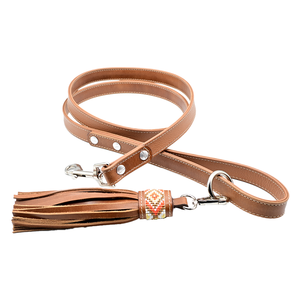 Kinakú Dog leash with Tassel AMBAR XS