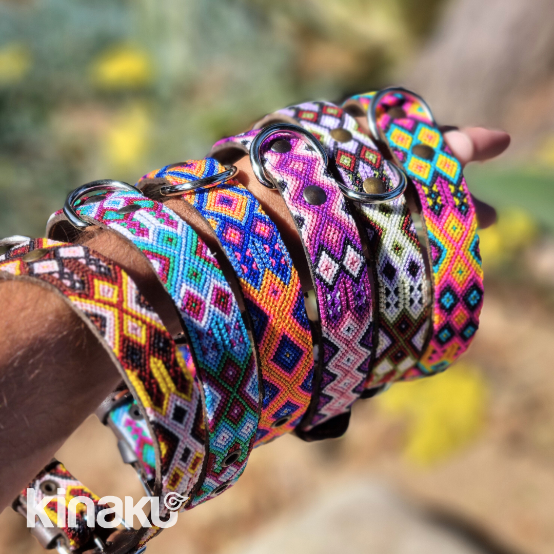 Kinakú Dog collar MAYAN SPIRIT XS assorted