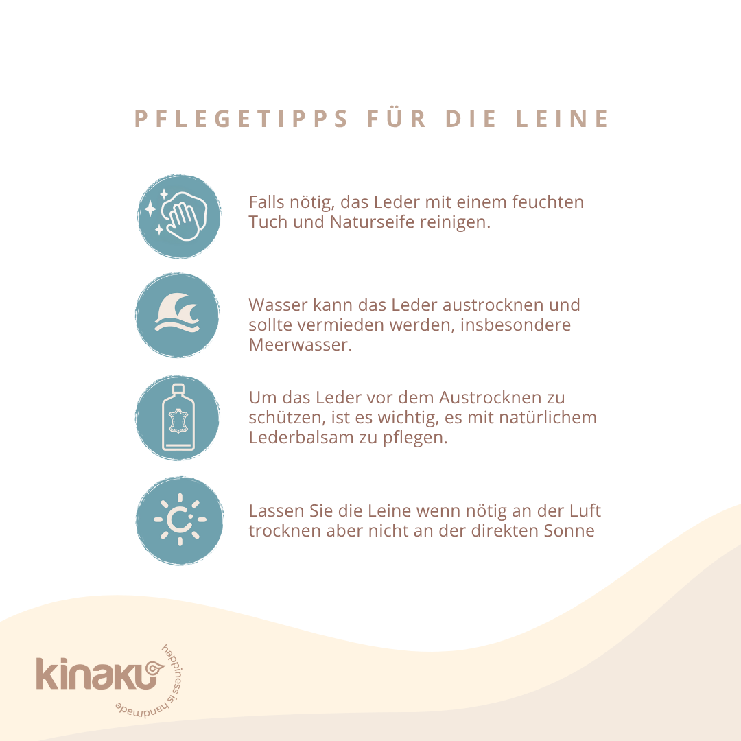 Kinakú Dog leash with Tassel AMBAR XS