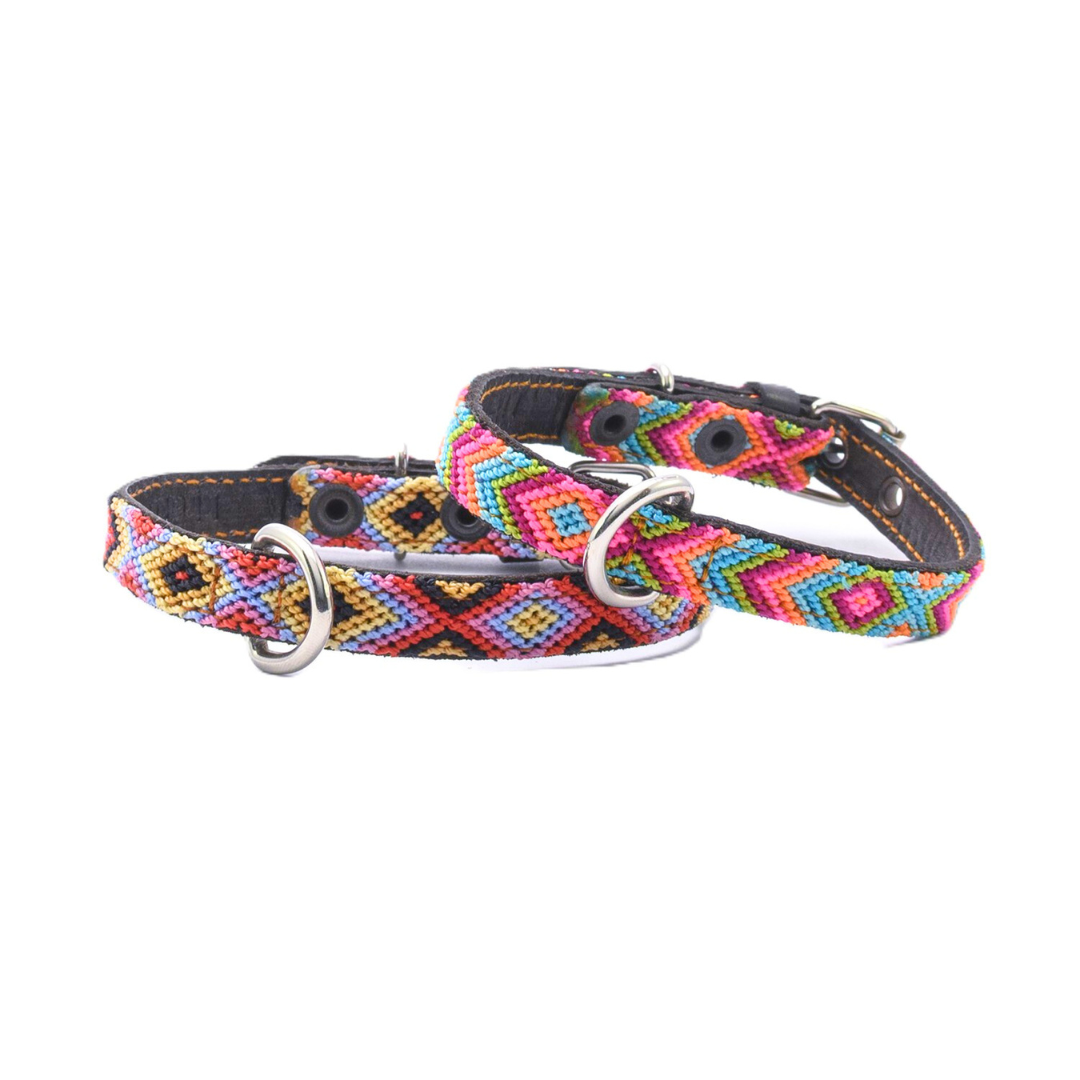 Kinakú Dog collar MAYAN SPIRIT XS assorted