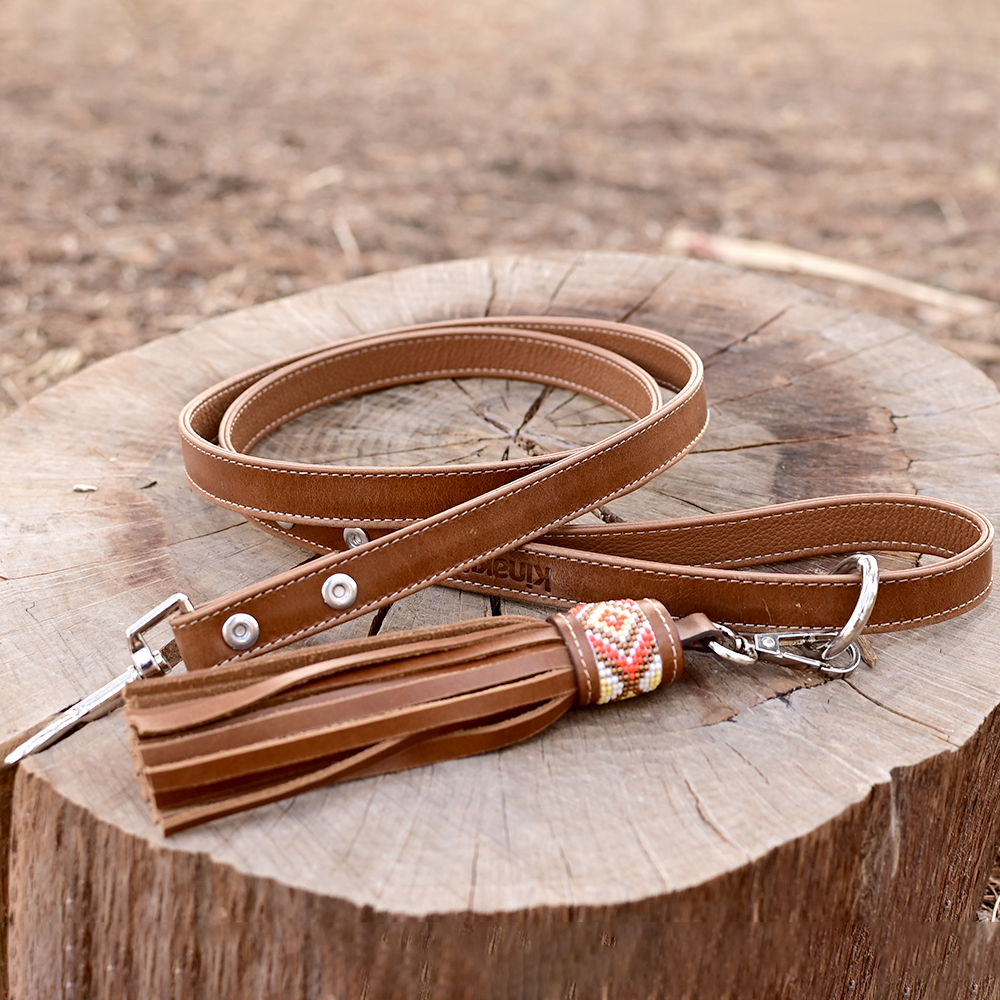 Kinakú Dog leash with Tassel AMBAR XS