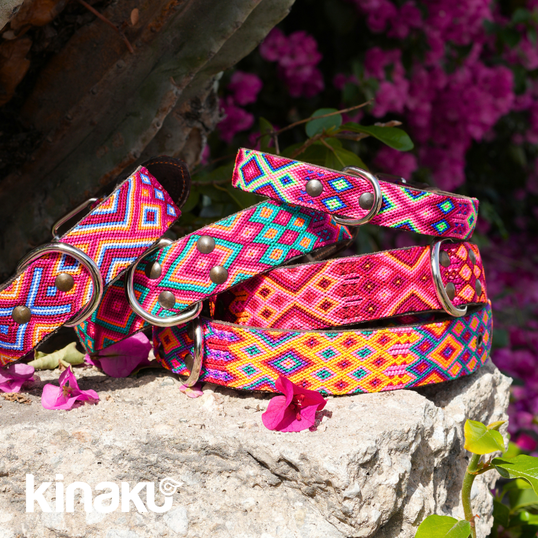 Kinakú Dog collar MAYAN SPIRIT XS assorted