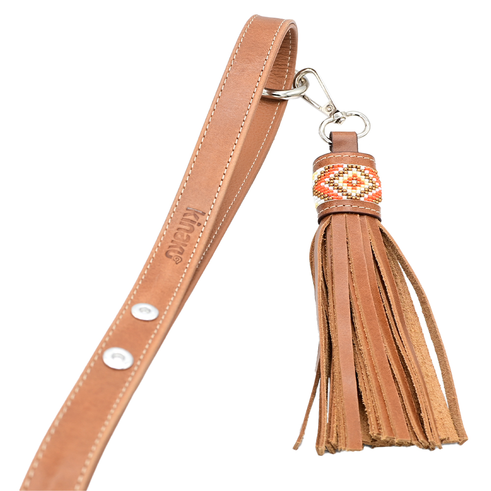 Kinakú Dog leash with Tassel AMBAR XS