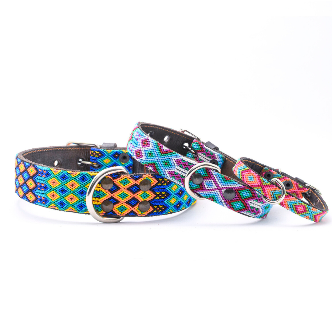 Kinakú Dog collar MAYAN SPIRIT XS assorted
