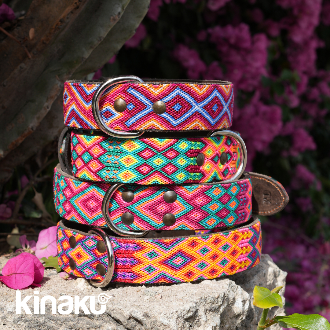 Kinakú Dog collar MAYAN SPIRIT XS assorted