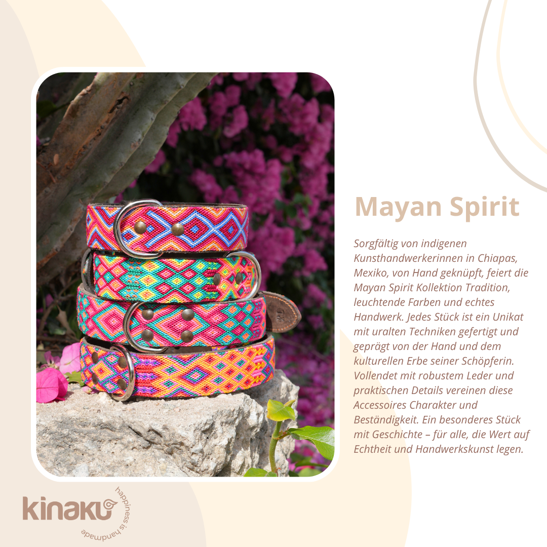 Kinakú Dog collar MAYAN SPIRIT XS assorted