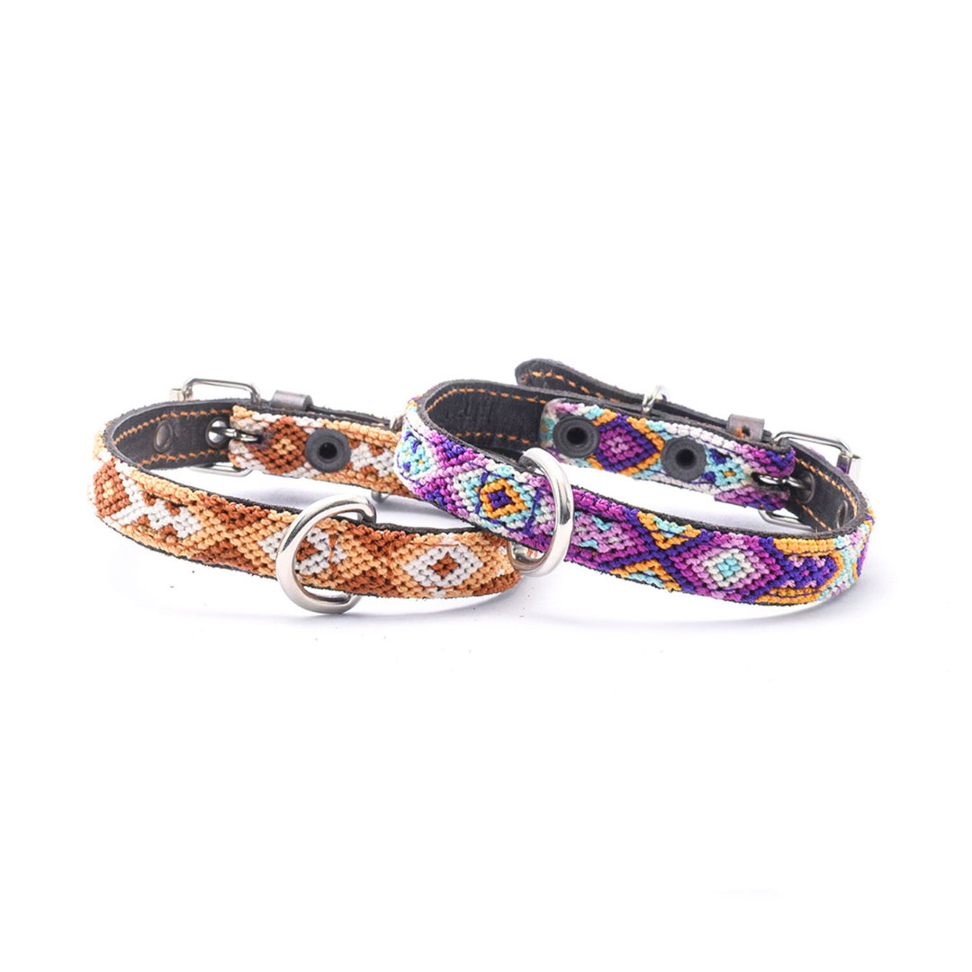 Kinakú Dog collar MAYAN SPIRIT XS assorted